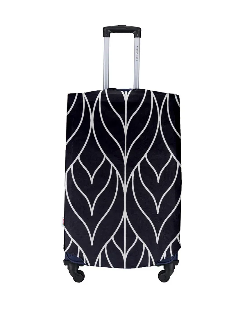 ONLY LUGGAGE COVER | Stylish Black Polyester Stretchable Printed Protective Luggage Bag Cover