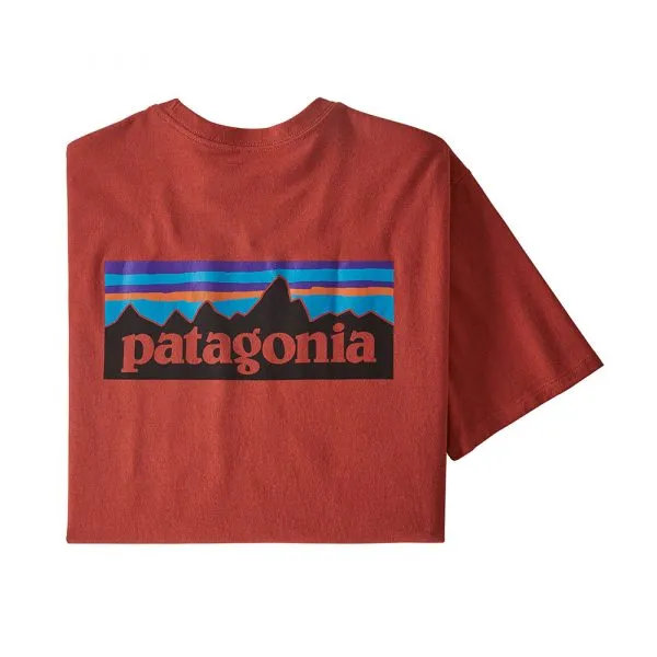 Patagonia P-6 Logo Responsibili T-Shirt - Hot Ember
