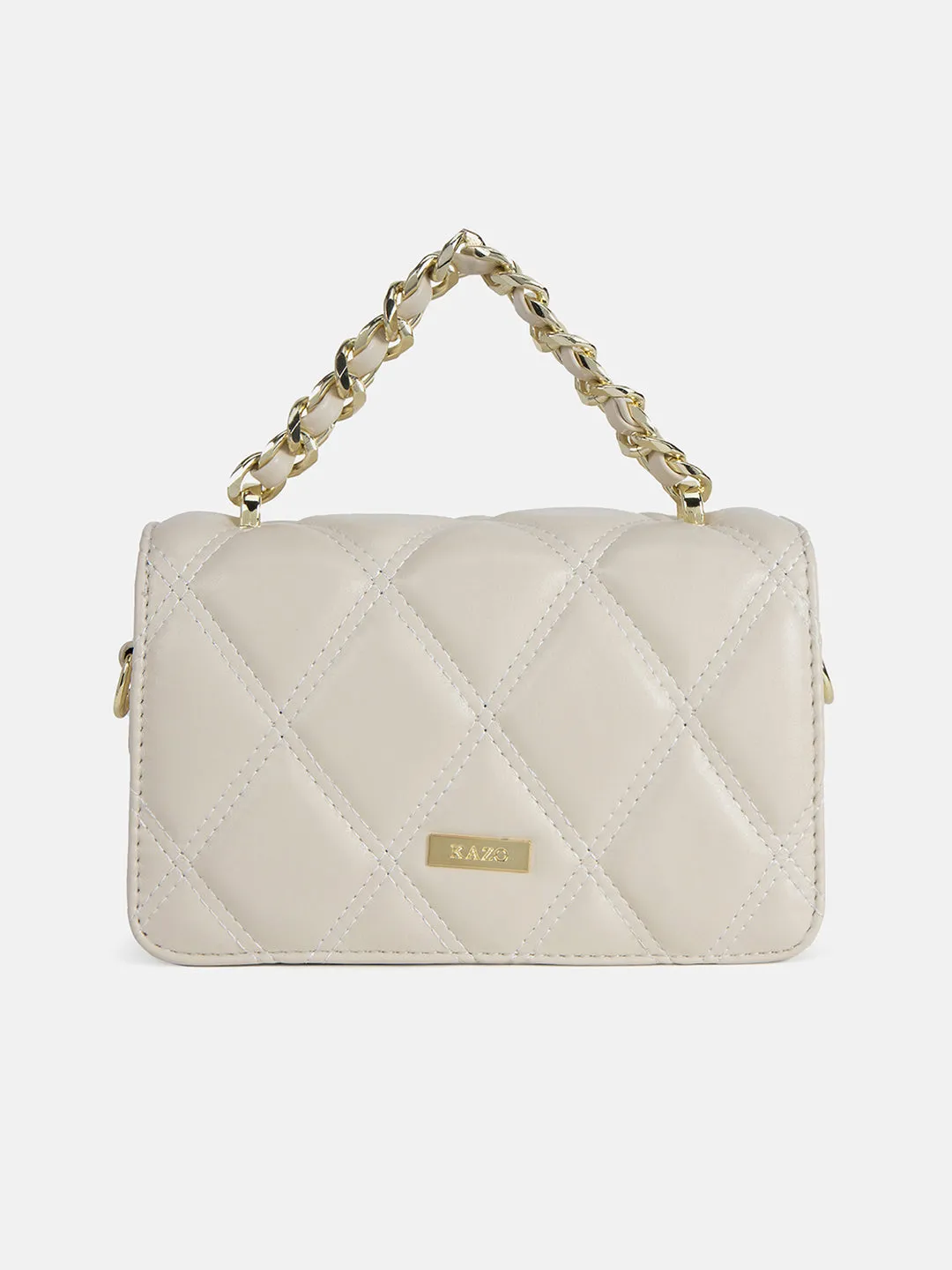 QUILTED SLING BAG WITH TWIST LOCK
