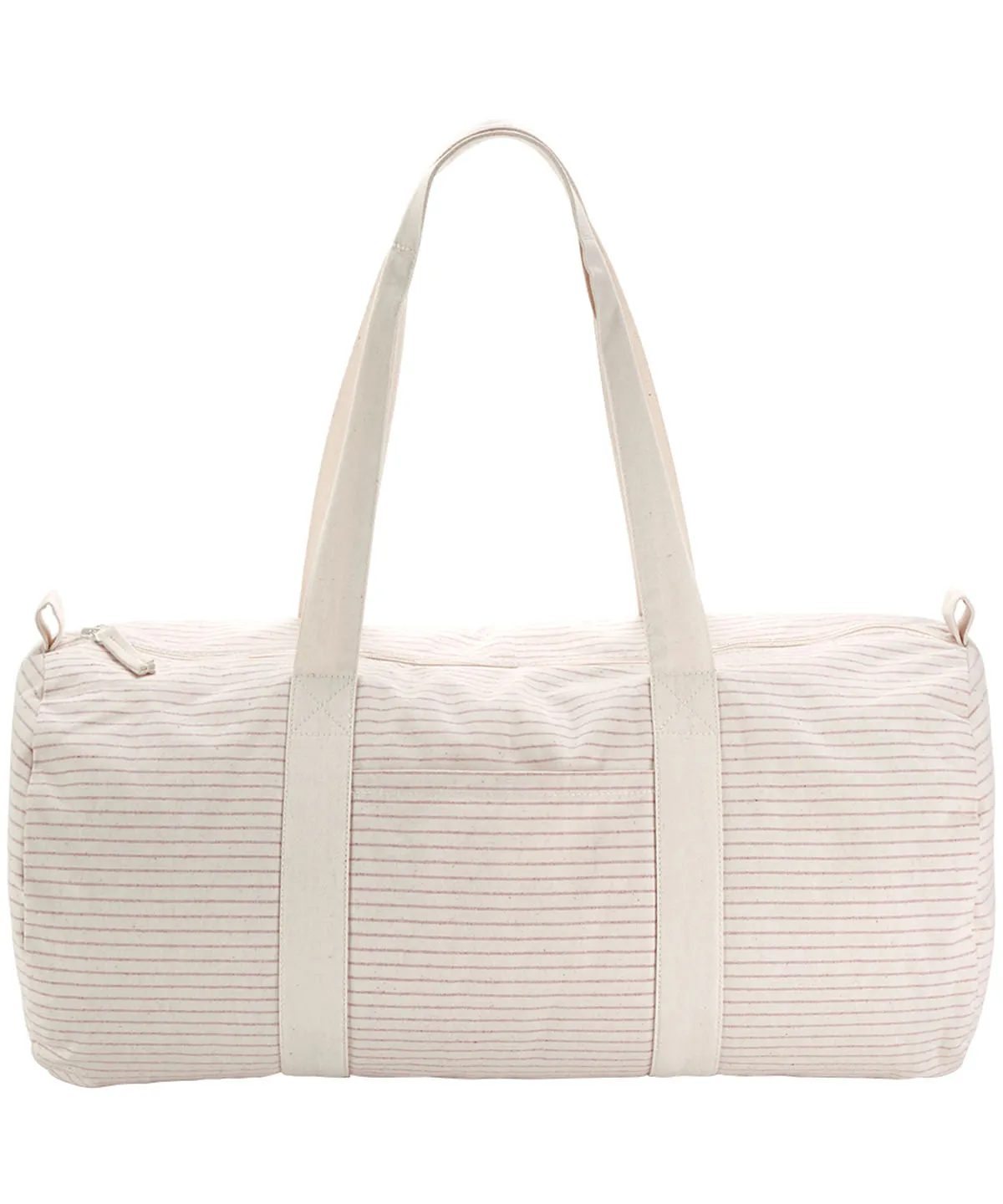 Red/Stripe - Striped organic cotton barrel bag
