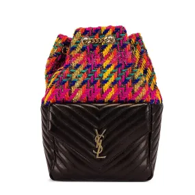 Saint Laurent Tweed & Leather Backpack