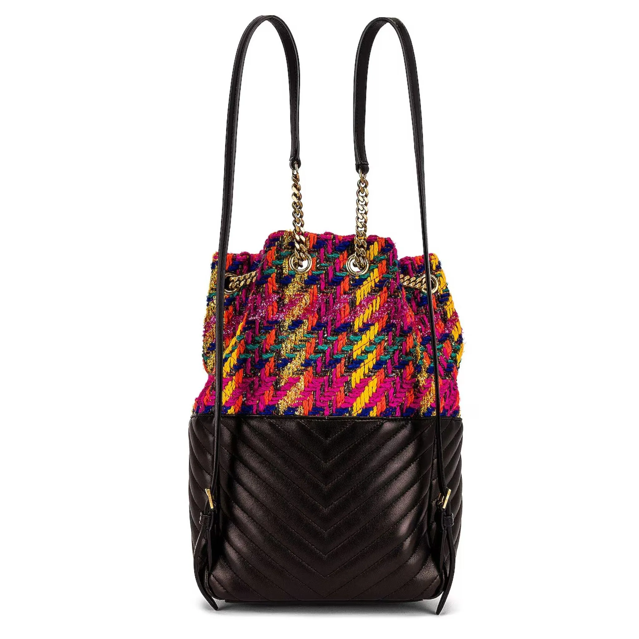 Saint Laurent Tweed & Leather Backpack