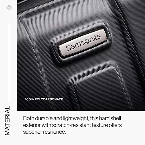 Samsonite Centric Hardside Expandable Luggage with Spinner Wheels, Black 24"