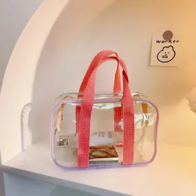 Small Clear Pink Travel Bag