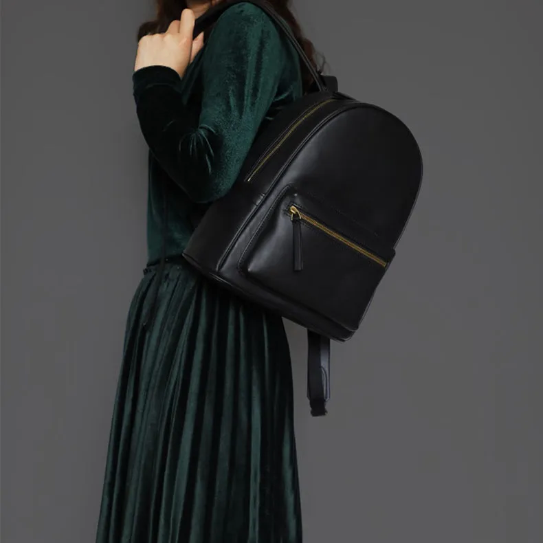 Small Ladies Leather Rucksack Brown Leather Backpack For Women