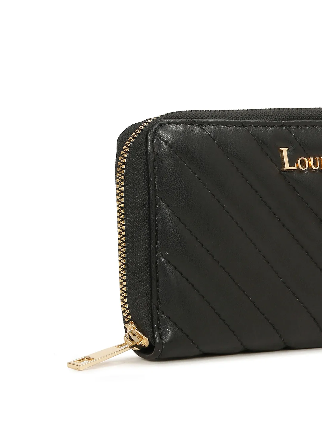 Stylish Black Clutch Hand Purse for Women with Zipper Closure