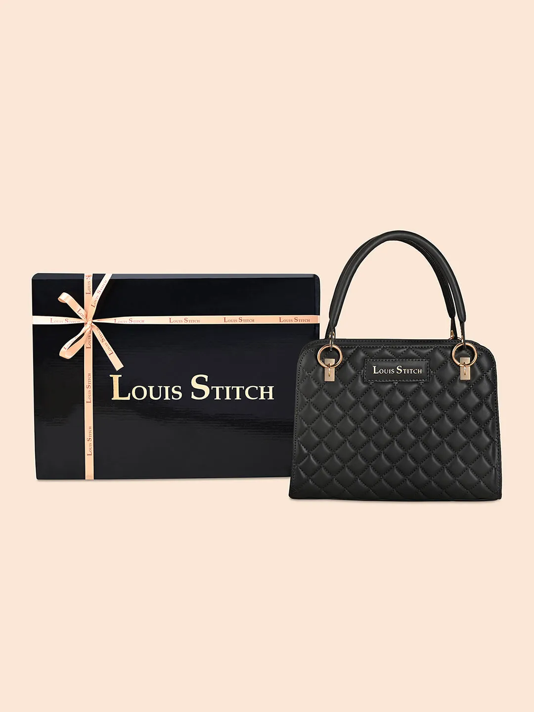 Stylish Black Satchel Handbag Purse with Zip Closure
