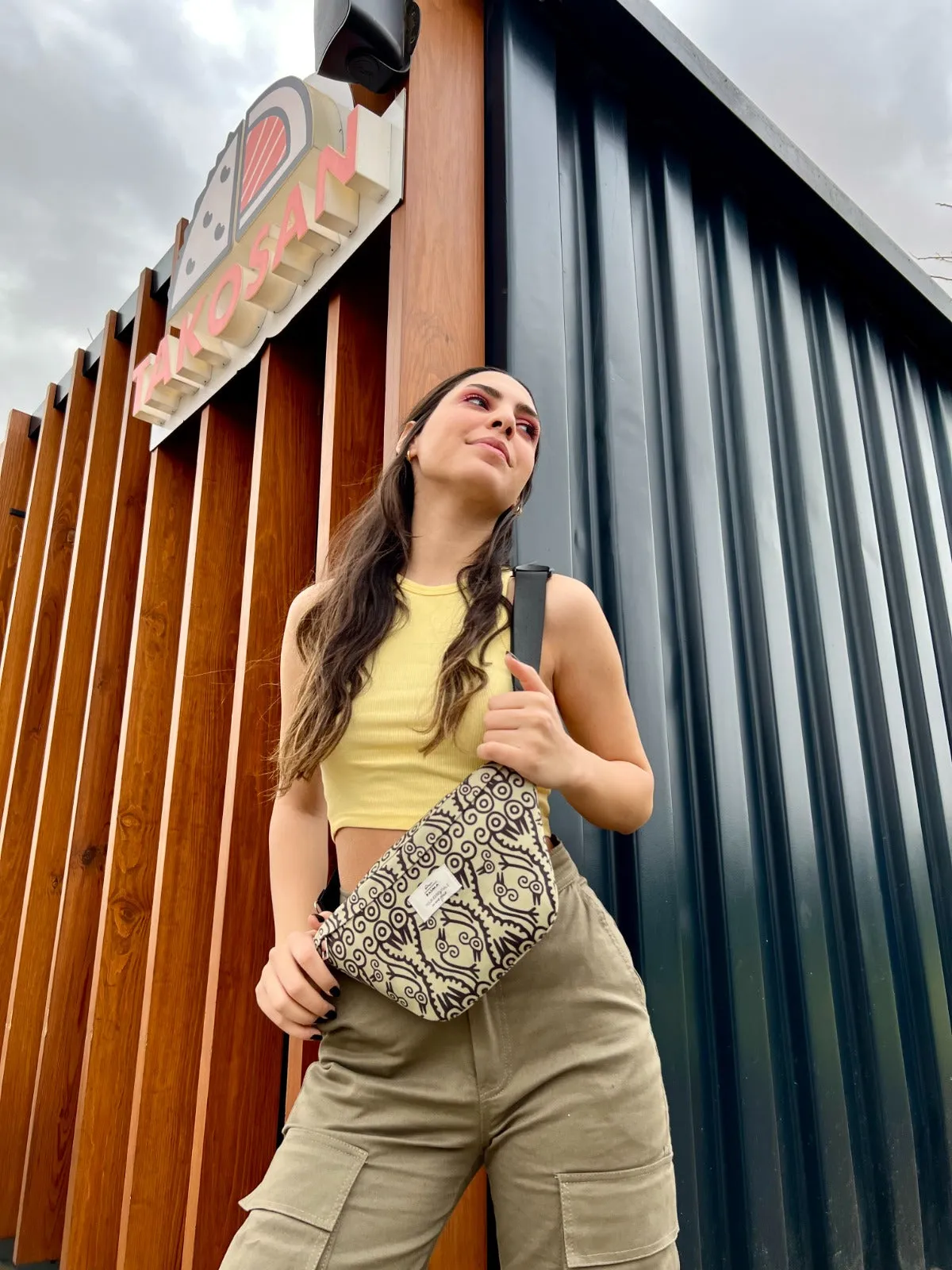 Tribal Birds Sage X Green Fanny Pack