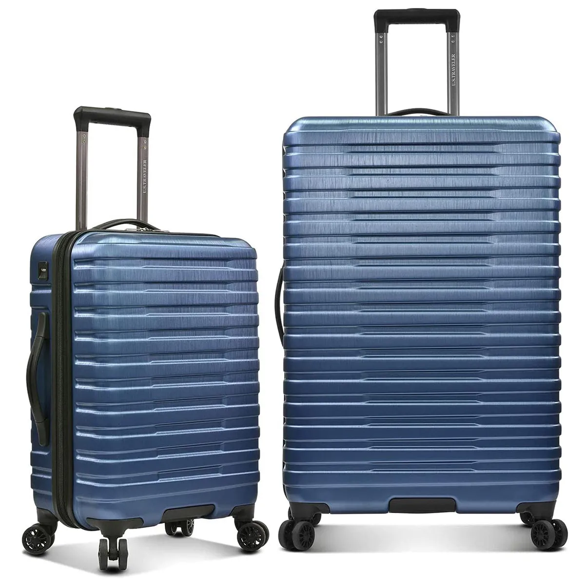 U.S. Traveler Boren Hardside Spinner Luggage With Aluminum Handle, 2-Piece Set