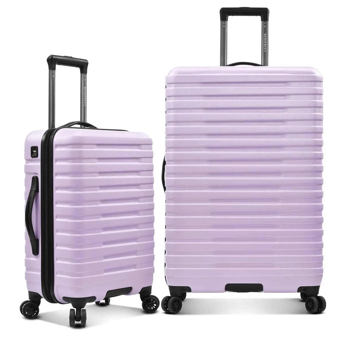 U.S. Traveler Boren Hardside Spinner Luggage With Aluminum Handle, 2-Piece Set