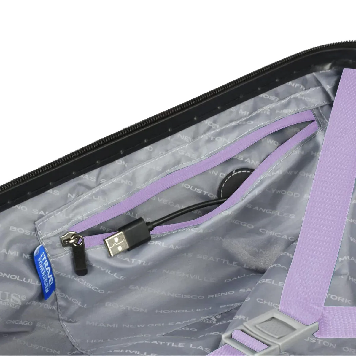 U.S. Traveler Boren Hardside Spinner Luggage With Aluminum Handle, 2-Piece Set