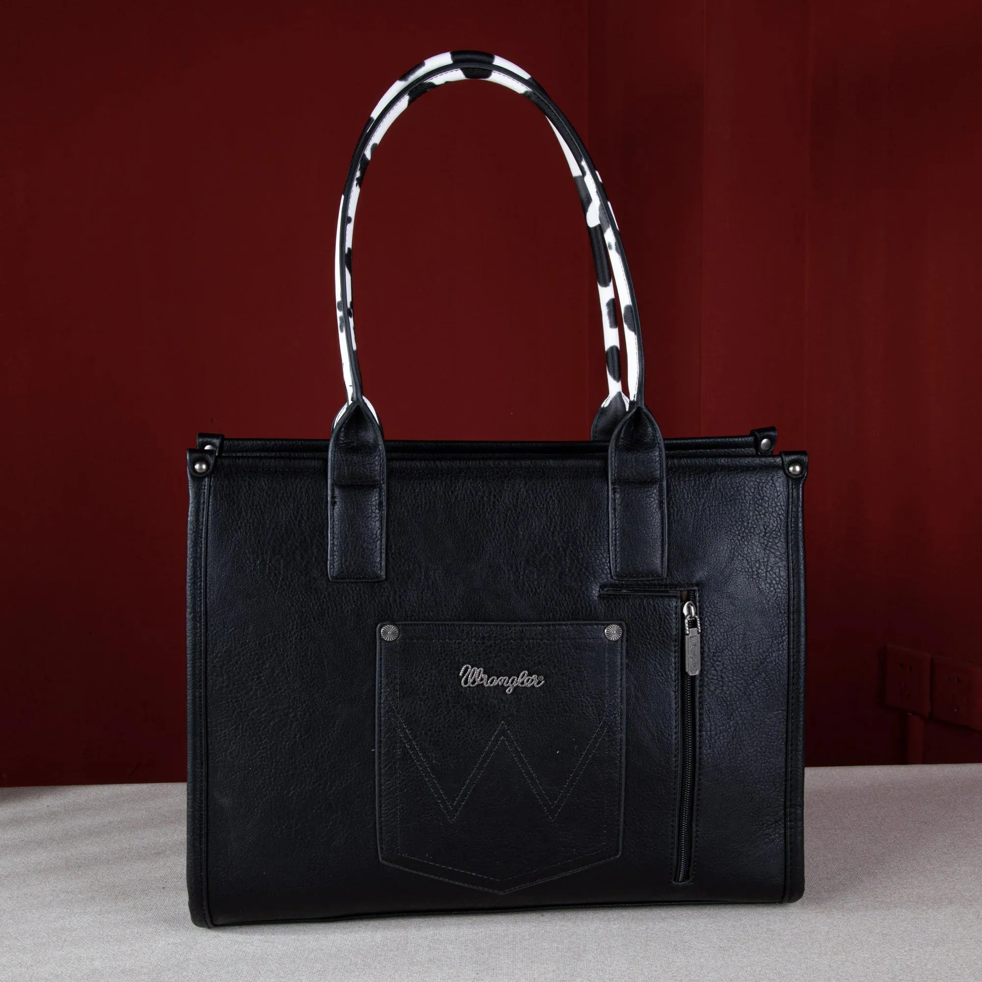 Wrangler Cow Print Concealed Carry Wide Tote